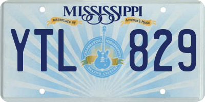 MS license plate YTL829