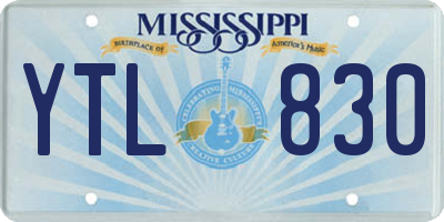 MS license plate YTL830
