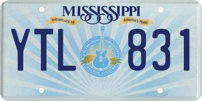 MS license plate YTL831