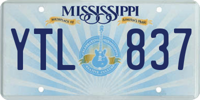 MS license plate YTL837