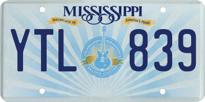 MS license plate YTL839