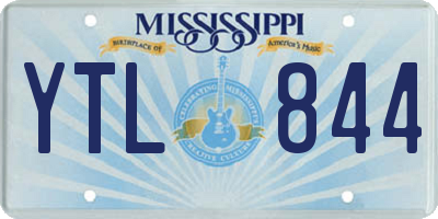 MS license plate YTL844