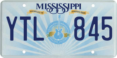 MS license plate YTL845