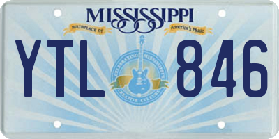 MS license plate YTL846