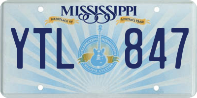 MS license plate YTL847