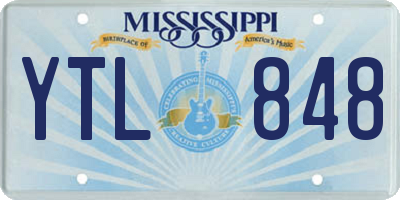 MS license plate YTL848
