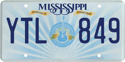 MS license plate YTL849