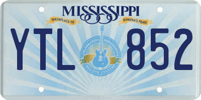 MS license plate YTL852