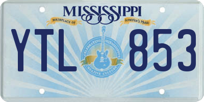MS license plate YTL853