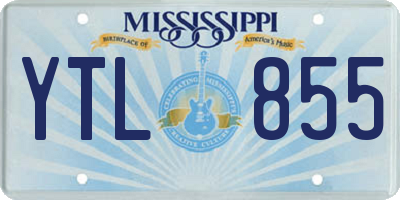 MS license plate YTL855