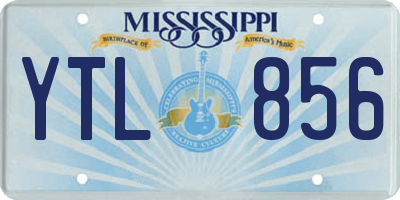 MS license plate YTL856