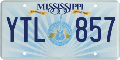MS license plate YTL857