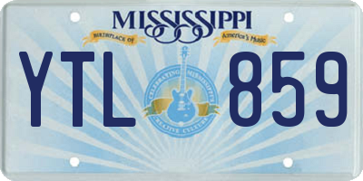 MS license plate YTL859
