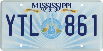 MS license plate YTL861