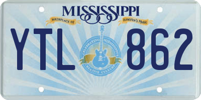 MS license plate YTL862