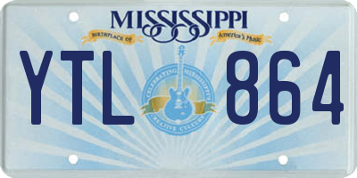 MS license plate YTL864