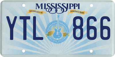 MS license plate YTL866