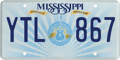MS license plate YTL867
