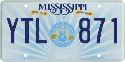MS license plate YTL871