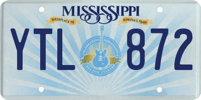 MS license plate YTL872
