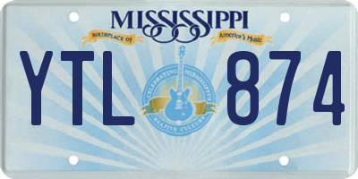 MS license plate YTL874