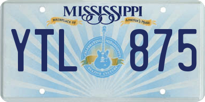 MS license plate YTL875