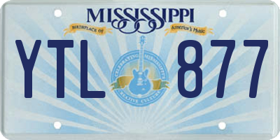 MS license plate YTL877