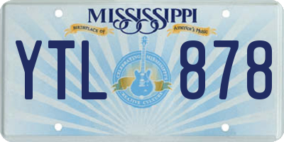 MS license plate YTL878
