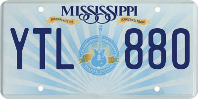 MS license plate YTL880