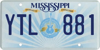 MS license plate YTL881