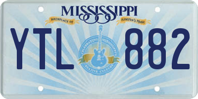 MS license plate YTL882
