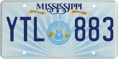 MS license plate YTL883