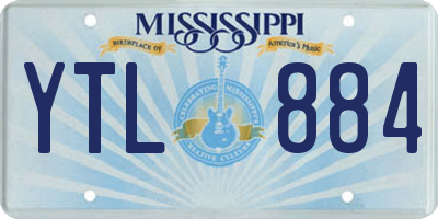 MS license plate YTL884