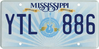MS license plate YTL886