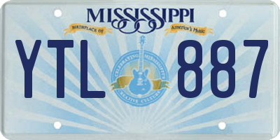 MS license plate YTL887