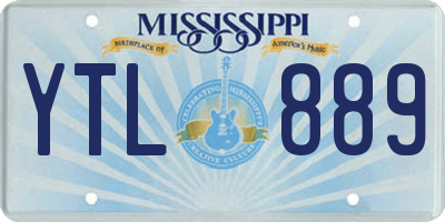 MS license plate YTL889
