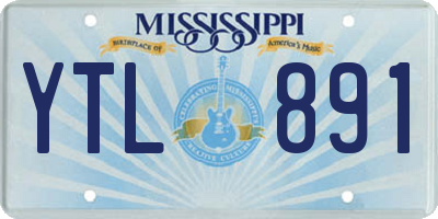 MS license plate YTL891