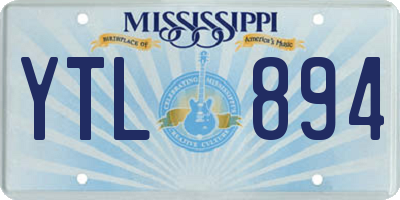MS license plate YTL894