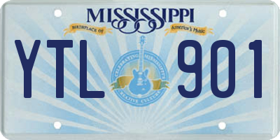 MS license plate YTL901