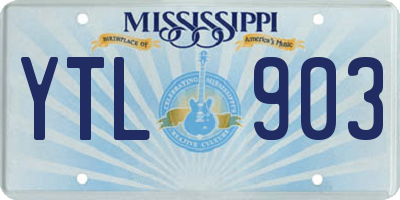 MS license plate YTL903