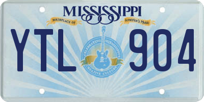 MS license plate YTL904