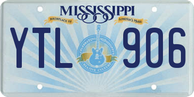 MS license plate YTL906