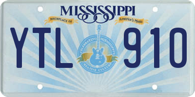MS license plate YTL910