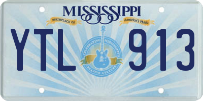 MS license plate YTL913