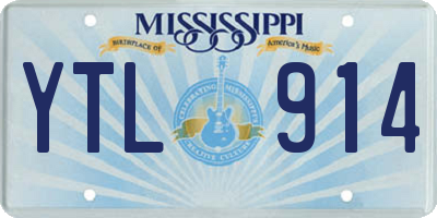 MS license plate YTL914