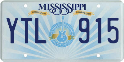 MS license plate YTL915