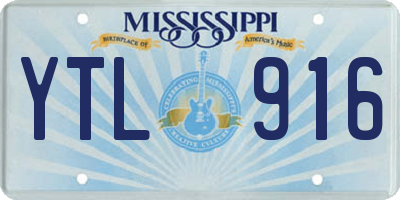 MS license plate YTL916