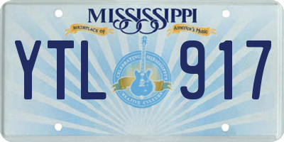 MS license plate YTL917