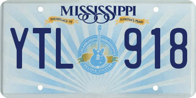 MS license plate YTL918