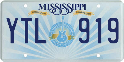 MS license plate YTL919